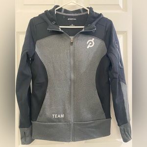 Peloton full-zip up hoodie, cozy; runner long sleeve